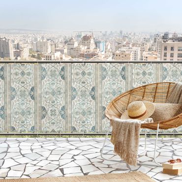 Privacyscherm voor balkon - Wood Panels Persian Vintage II