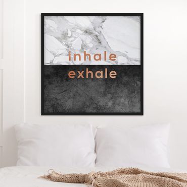 Ingelijste posters Inhale Exhale Copper And Marble
