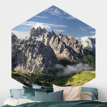 Hexagon Behang Italian Alps