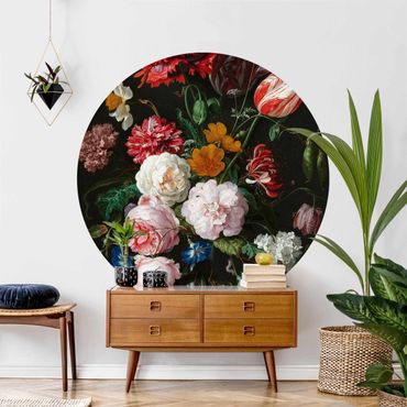 Behangcirkel Jan Davidsz De Heem - Still Life With Flowers In A Glass Vase