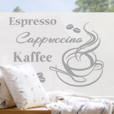 Raamfolie - Coffee Break - Espresso Cappuccino Coffee II