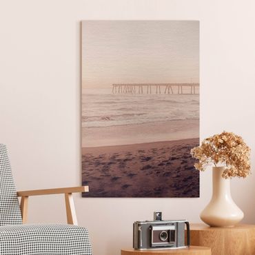 Canvas schilderijen California Crescent Shaped Shore