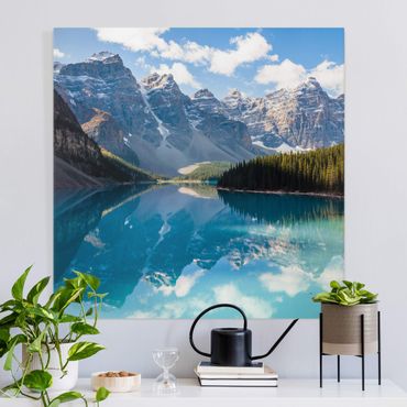 Canvas schilderijen Crystal Clear Mountain Lake