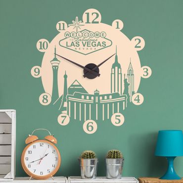 Muurstickers Las Vegas clock