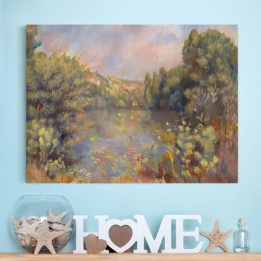 Canvas schilderijen Auguste Renoir - Lakeside Landscape