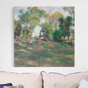 Canvas schilderijen Auguste Renoir - Landscape With Figures
