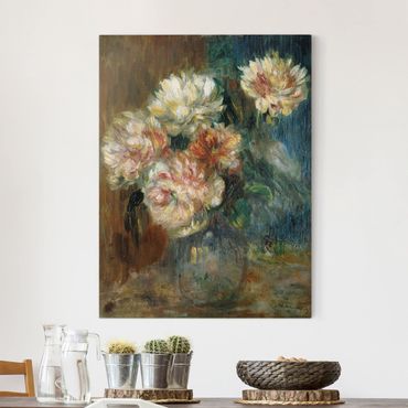 Canvas schilderijen Auguste Renoir - Vase of Peonies