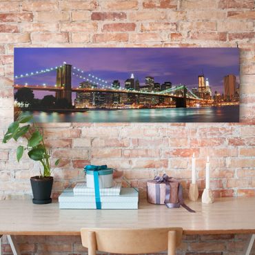 Canvas schilderijen Brooklyn Bridge In New York City