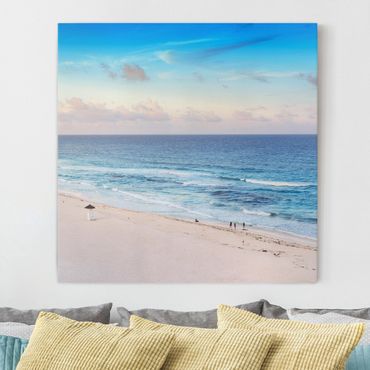 Canvas schilderijen Cancun Ocean Sunset