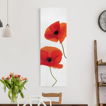 Canvas schilderijen Charming Poppies