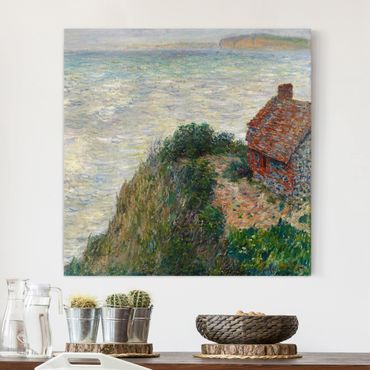 Canvas schilderijen Claude Monet - Fisherman's house at Petit Ailly
