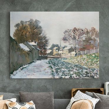Canvas schilderijen Claude Monet - Snow At Argenteuil