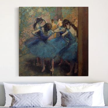 Canvas schilderijen Edgar Degas - Blue Dancers