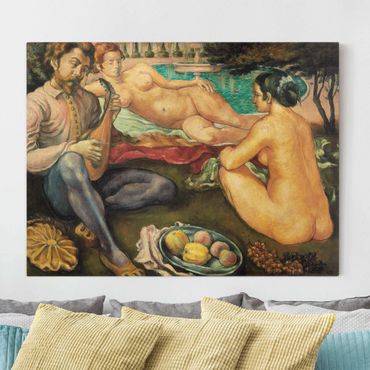 Canvas schilderijen Emile Bernard - Court Of Love (Cour D'Amour)