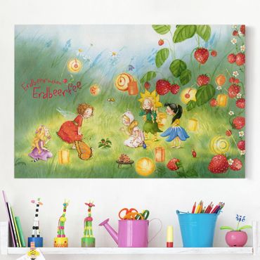 Canvas schilderijen Little Strawberry Strawberry Fairy - Lanterns