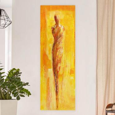 Canvas schilderijen Figure In Yellow