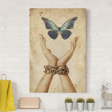Canvas schilderijen Fly Butterfly!