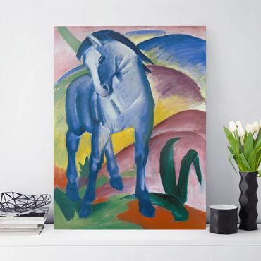 Canvas schilderijen Franz Marc - Blue Horse I