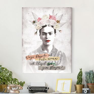 Canvas schilderijen Frida Kahlo - A quote