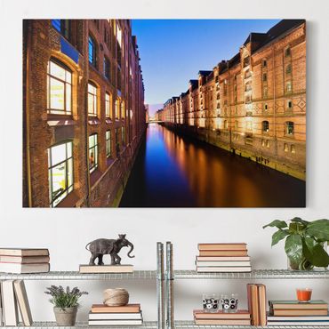 Canvas schilderijen Hamburg Warehouse District
