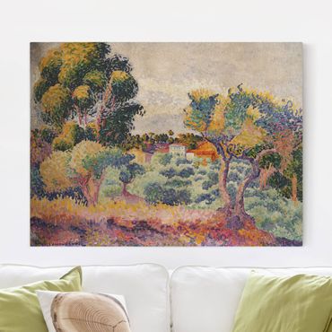 Canvas schilderijen Henri Edmond Cross - Eucalyptus And Olive Grove
