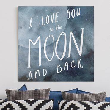 Canvas schilderijen Heavenly Love - Moon