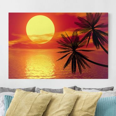 Canvas schilderijen Caribbean sunset