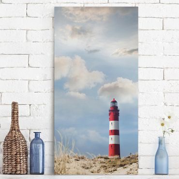 Canvas schilderijen Lighthouse Between Dunes