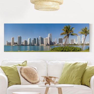Canvas schilderijen Miami Beach Skyline