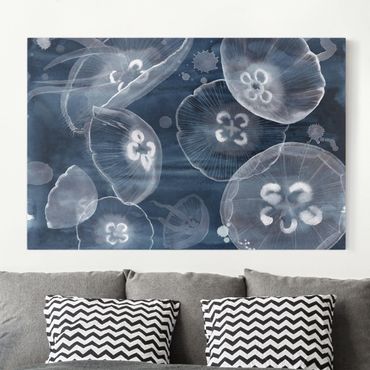 Canvas schilderijen Moon Jellyfish II