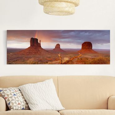 Canvas schilderijen Monument Valley At Sunset