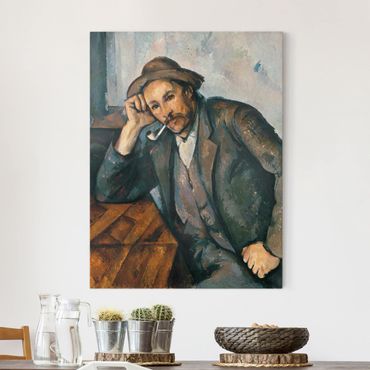 Canvas schilderijen Paul Cézanne - The Pipe Smoker
