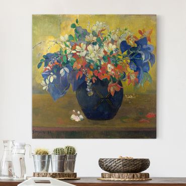 Canvas schilderijen Paul Gauguin - Flowers in a Vase