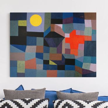 Canvas schilderijen Paul Klee - Fire At Full Moon