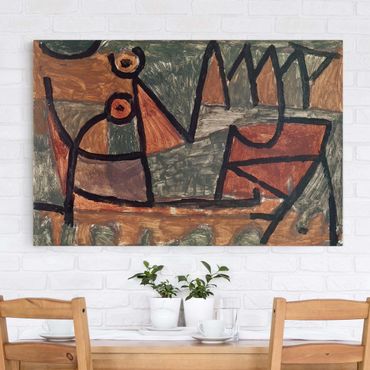 Canvas schilderijen Paul Klee - Sinister Boat Trip