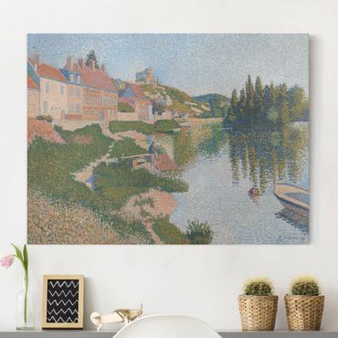Canvas schilderijen Paul Signac - Les Andelys, The Shore