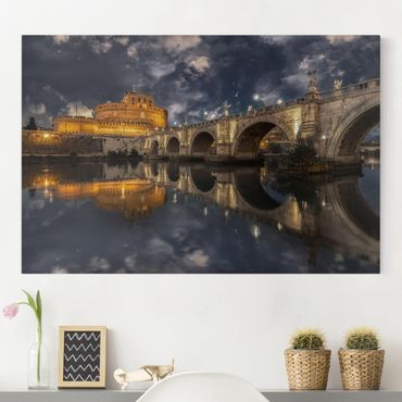 Canvas schilderijen Ponte Sant'Angelo In Rome