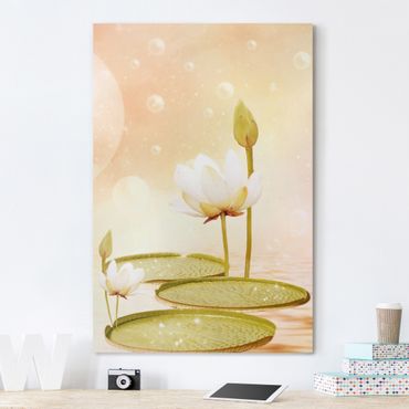 Canvas schilderijen Magical Water Lilies