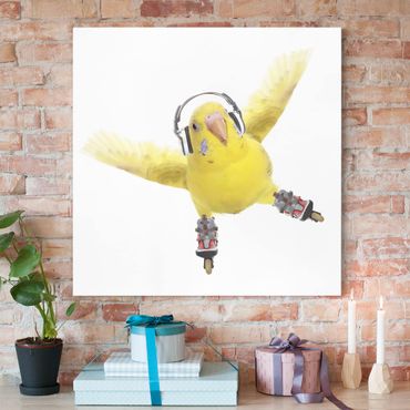 Canvas schilderijen Skate Parakeet