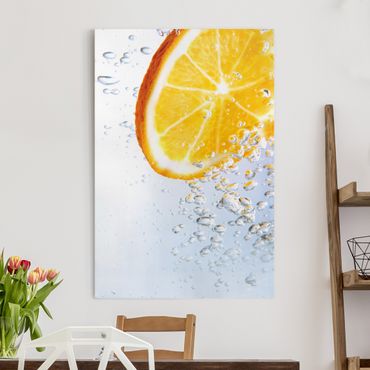 Canvas schilderijen Splash Orange