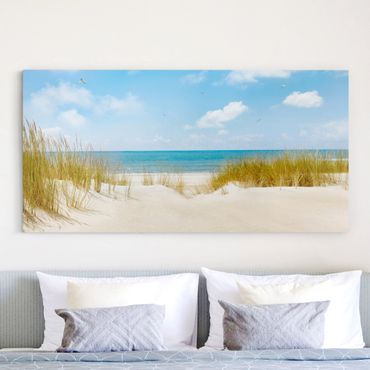 Canvas schilderijen Beach On The North Sea