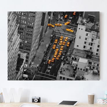 Canvas schilderijen Taxi Lights Manhattan