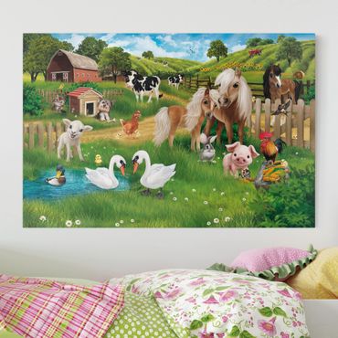 Canvas schilderijen Animal Club International - The Animals On The Farm