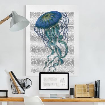 Canvas schilderijen Animal Reading - Jellyfish