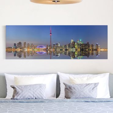 Canvas schilderijen Toronto City Skyline Before Lake Ontario