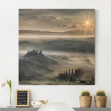 Canvas schilderijen Tuscany-Morning