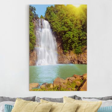 Canvas schilderijen Waterfall Romance