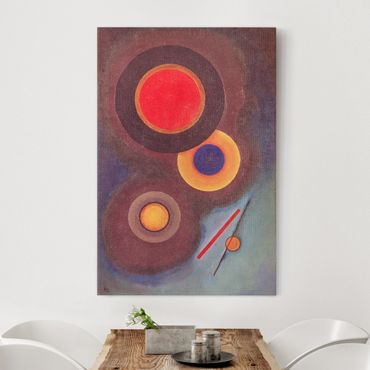 Canvas schilderijen Wassily Kandinsky - Circles And Lines