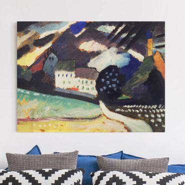 Canvas schilderijen Wassily Kandinsky - Murnau, Castle And Church Ii