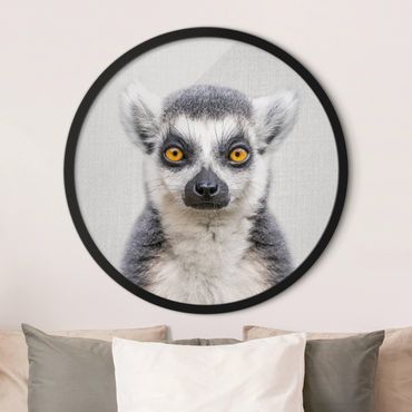 Rond schilderijen Lemur Ludwig